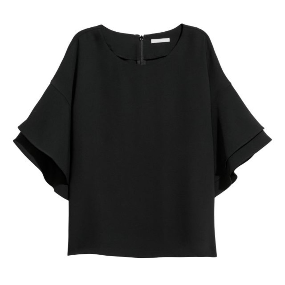 Flounce-sleeved Top